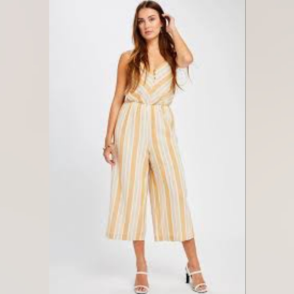 Gentle Fawn Pants - Gentle Fawn Lowe Linen Blend Jumpsuit, Size L